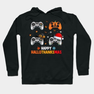 Video Game Costume Halloween Thanksgiving Christmas Happy Hallothanksmas Hoodie